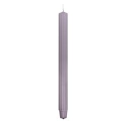 Donau HOME Świeca stołowa długa ryflowana 25X300 Mm, 4 Szt., Szaro-Popielata
