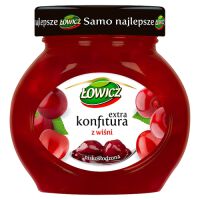 Łowicz Konfitura Extra Z Wiśni Obniżonej Zawartości Cukrów 240 G