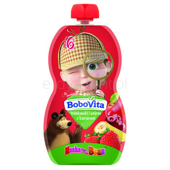 Bobovita Mus Truskawki I Wiśnie Z Bananem Po 6 Miesiącu 100 G