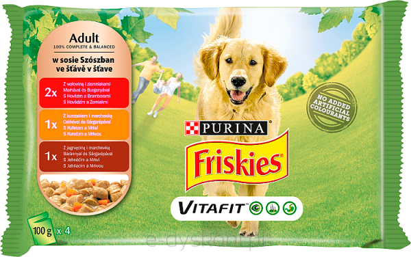 Friskies Karma Dla Psa Adult Mięso (4X100G)