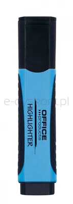 Zakreślacz OFFICE PRODUCTS z gumowym uchwytem, 2-5mm, niebieski