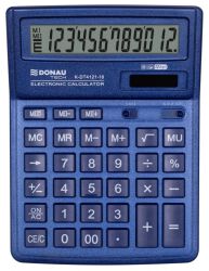 Donau Kalkulator Biurowy TECH, CI-SDC444XRNVE, 12-cyfr. wyświetlacz, wym. 190x143x40 mm, granatowy