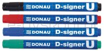 Donau Marker permanentny D-Signer U, okrągły, 2-4mm (linia), zielony - 3