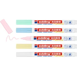 Edding Marker kredowy e-4085 1-2 mm, 5 szt., mix kolorów