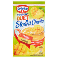 Dr.Oetker Słodka Chwila Owocowy Duet Mango  Ananas Kisiel Z Kawałkami Owoców 32 G