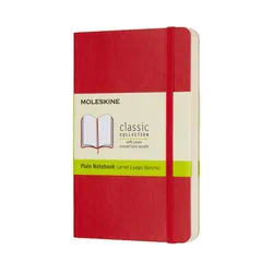 Notes MOLESKINE Classic P (9x14cm) gładki, miękka oprawa, 192 strony, czerwony