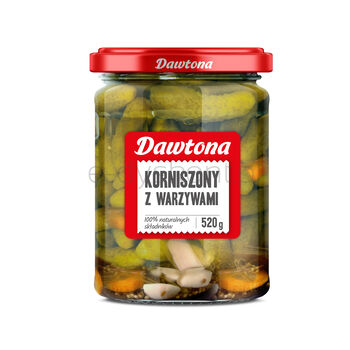 Dawtona Ogórki KorniSzampony Z Warzywami 520G 
