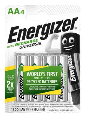 Energizer Akumulator Universal, AA, HR6, 1,2V, 1300mAh, 4szt.