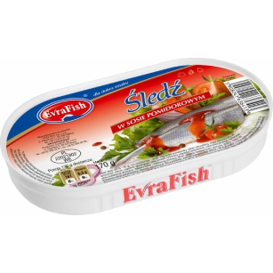 Evra Fish Śledź W Sosie Pomidorowym 170g