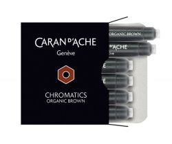 Caran D'ache Naboje Chromatics Organic Brown, 6szt., brązowe