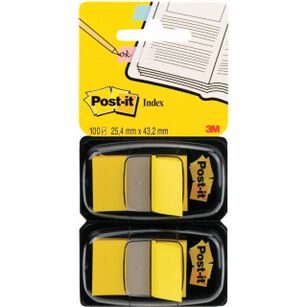 Zakładki indeksujące POST-IT (680-Y2EU), PP, 25,4x43,2mm, 2x50 kart., żółte