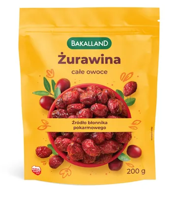 Bakalland Żurawina całe owoce 200g