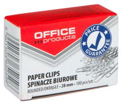 Office Products Spinacze Okrągłe 28Mm 100Szt., Srebrne 