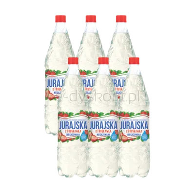 Jurajska ze smakiem truskawki niegazowana 20% soku butelka Pet 1,5L SK