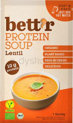 Bettr Zupa błyskawiczna z soczewicą, wySokobiałkowa, wegańska, bezglutenowa BIO 30 g