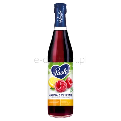 Paola Rozkoszna Malina Z Cytryną Syrop O Smaku Malinowym Z Cytryną, Bez Konserwantów 430 Ml
