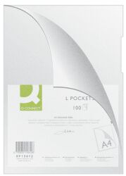Q-Connect Obwoluta typu L, PP, A4, groszkowa, 80mikr., 100szt., transparentna 