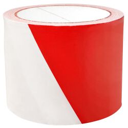 Taśma Ostrzegawcza, 75Mm, 100M, Biało-Czerwona