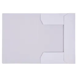 Teczka z gumką OFFICE PRODUCTS Budget Pro, karton, biała wewn., A4, 250gsm, 3-skrz., biała