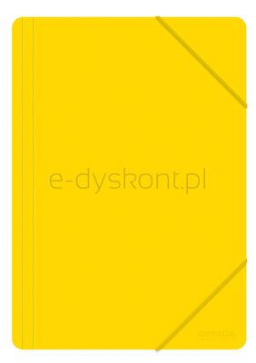 Office Products Teczka z gumką, A4, PP, 500mikr., 3-skrz., żółta 