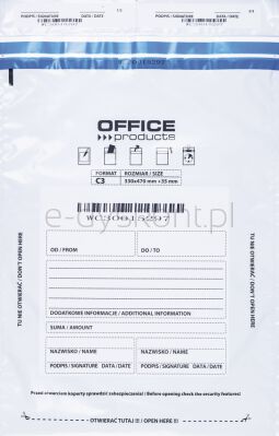 Office Products Koperta Bezpieczna C3, 330X470Mm, 50Szt., Biała 