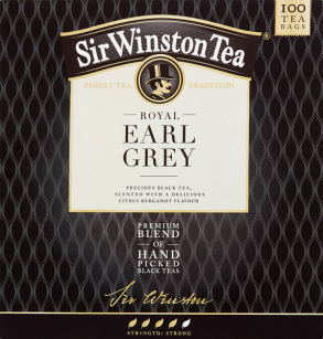 Sir Winston Herbata Czarna Royal Earl Grey 100 Torebek X 1,75G