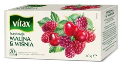 Vitax Herbata Inspirations, Malina I Wiśnia, 20 Torebek