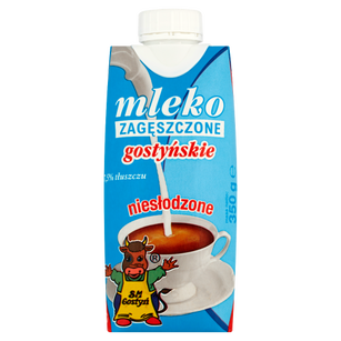 Gostyń Mleko Zagęszczone Niesłodzone 7,5% Tłuszczu 350G/ K - 18 Szt