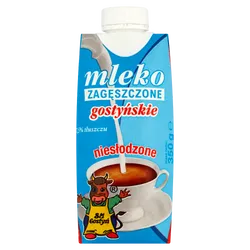 Gostyń Mleko Zagęszczone Niesłodzone 7,5% Tłuszczu 350G/ K - 18 Szt