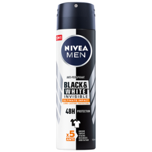 Nivea Dezodorant Spray Men Black&White Invisible Ultimate Impact 150Ml 