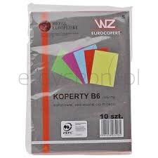 Koperta B-6 apla Couvertic, mix kolorów, (foliowana po 10 sztuk)