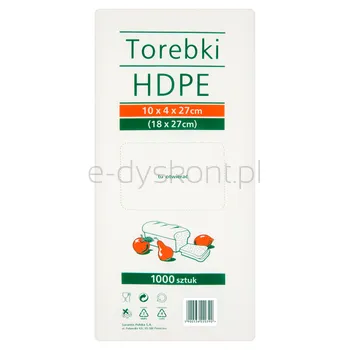 Torebki Hdpe 10X4X27 Cm (18X27 Cm) 1000 Sztuk