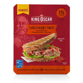 King Oscar Tuńczykowy twist z suszonymi pomidorami i ziołami 85g