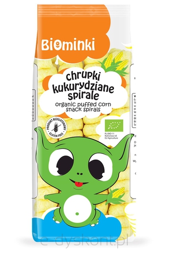 Chrupki Kukurydziane Spirale Bezglutenowe Bio 60 G - Biominki [BIO]