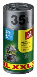 Jan Niezbędny Worki na śmieci magnum flex, z taśmą, 35l, 30szt., szare