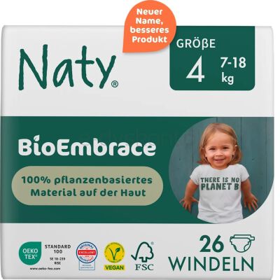 Eco By Naty Ekologiczne pieluchy jednorazowe, rozmiar 4, 7-18 kg, 26 szt