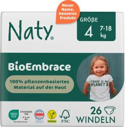 Eco By Naty Ekologiczne pieluchy jednorazowe, rozmiar 4, 7-18 kg, 26 szt