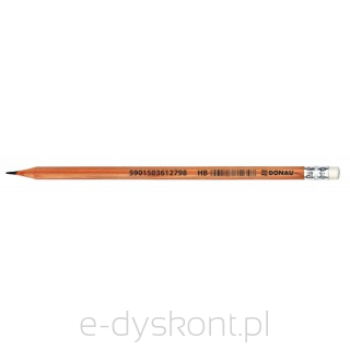 Ołówek Drewniany Z Gumką Donau, Hb, Naturalny