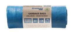 Donau ECO Worki na śmieci z uchwytami Knoties, 35l, 20 szt., niebieskie