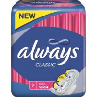 Always Podpaski Ze Skrzydełkami Classic Maxi 9 Sztuk