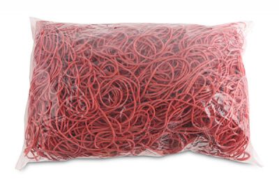 Office Products Gumki recepturki średnica 80mm, 1,5x1,5mm, 60% kauczuku, 1000g, zgrzewka, czerwone 