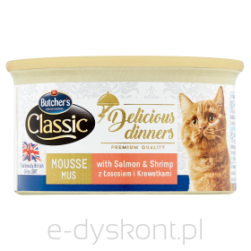 Butcher’S Delicious Dinners Cat Z Łososiem I Krewetkami Mus 85G