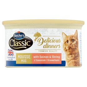 Butcher’S Delicious Dinners Cat Z Łososiem I Krewetkami Mus 85G