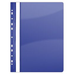 Donau Skoroszyt PVC, A4, twardy, 150/160mikr., wpinany, granatowy