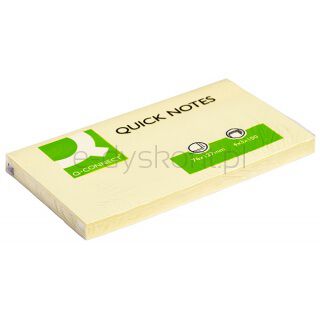 Q-Connect Bloczek samoprzylepny, 127x76mm, 1x100 kart., jasnożółty