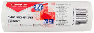 Office Products Taśma Biurowa 19Mm, 33M, 8Szt., Matowa