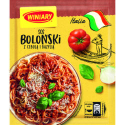 WINIARY Sosy do makaronu Italia boloński z cebulą i bazylią 46g