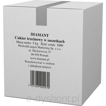 Diamant Cukier Trzcinowy Saszetka 5Gx1000 Szt 5Kg