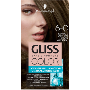 Gliss Color Krem Koloryzujący 6-0 Naturalny Jasny Brąz 60 Ml+ 60 Ml+ 22,5 Ml