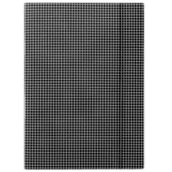 Donau Teczka z gumką karton, A4, 400gsm, 3-skrz., Czarna w kratę